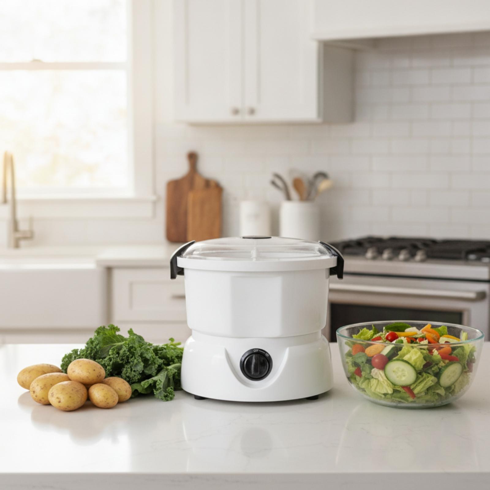 Meal Prep Potatoes - Automatische aardappelschilmachine, compacte aardappelschillers met koepelvormig