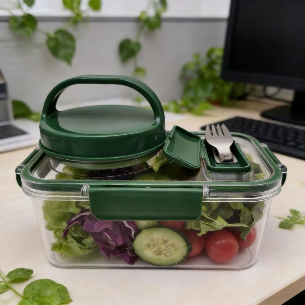 Meal Prep Jar Salad - Lekvrije saladebox, 2-pack saladepot, maaltijdvoorbereidingscontainers met