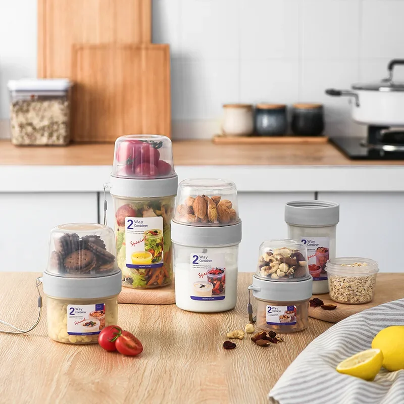 Meal Prep Oatmeal Jars - Ontbijt Havermout Granen Moer Yoghurt Salade