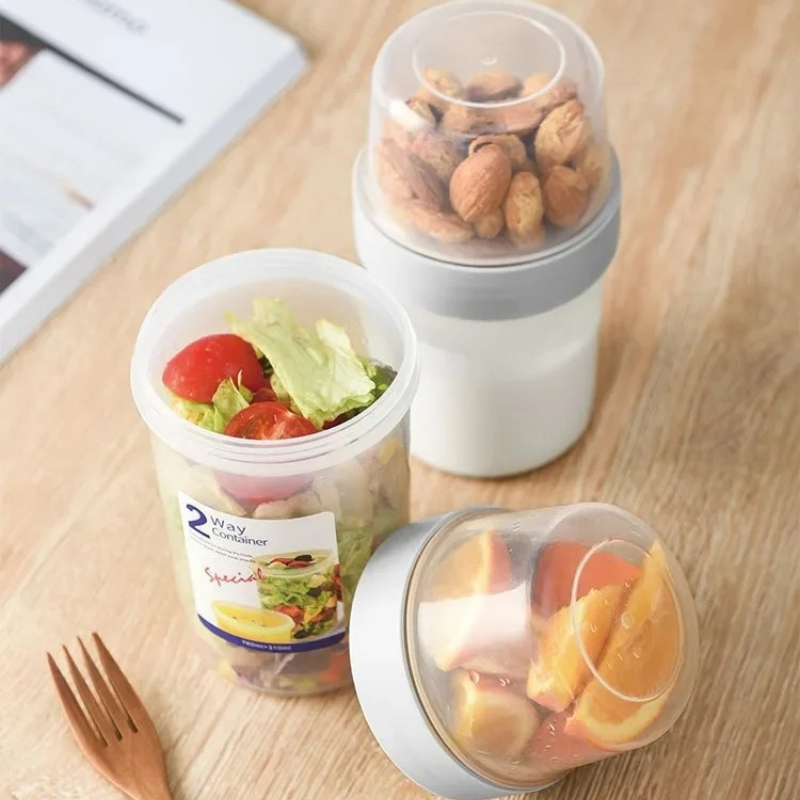 Meal Prep Oatmeal Jars - Ontbijt Havermout Granen Moer Yoghurt Salade