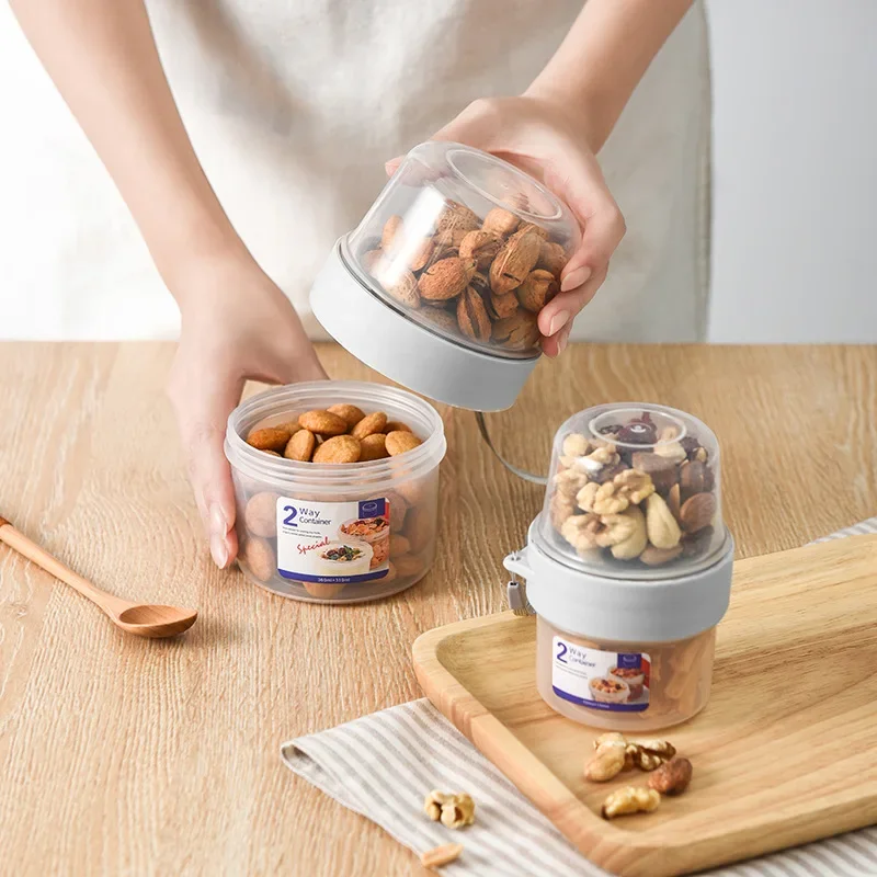 Meal Prep Oatmeal Jars - Carry Ontbijtbeker Saladebekers Draagbare Yoghurt Granen