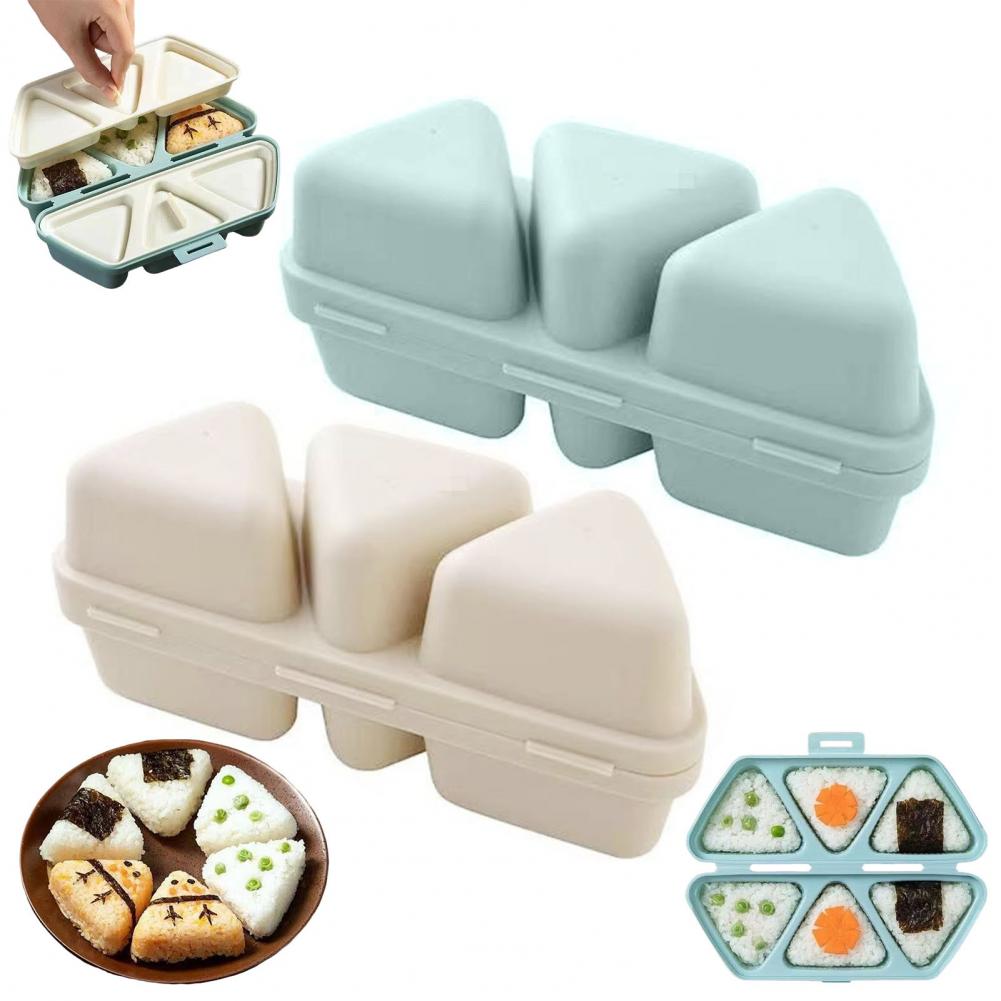 Meal Prep Rice - 6-delige driehoekige Onigiri-vormpje Bento Box 2-in-1