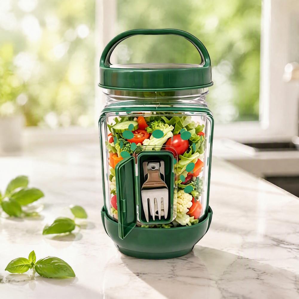 Draagbare lunchkom voor het we - Meal Prep Jar Salad recensie en prijs