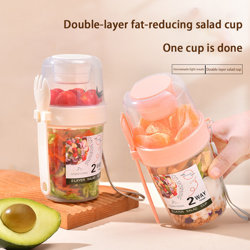 Draagbare ontbijtsaladebeker m - Meal Prep Oatmeal Jars recensie en prijs