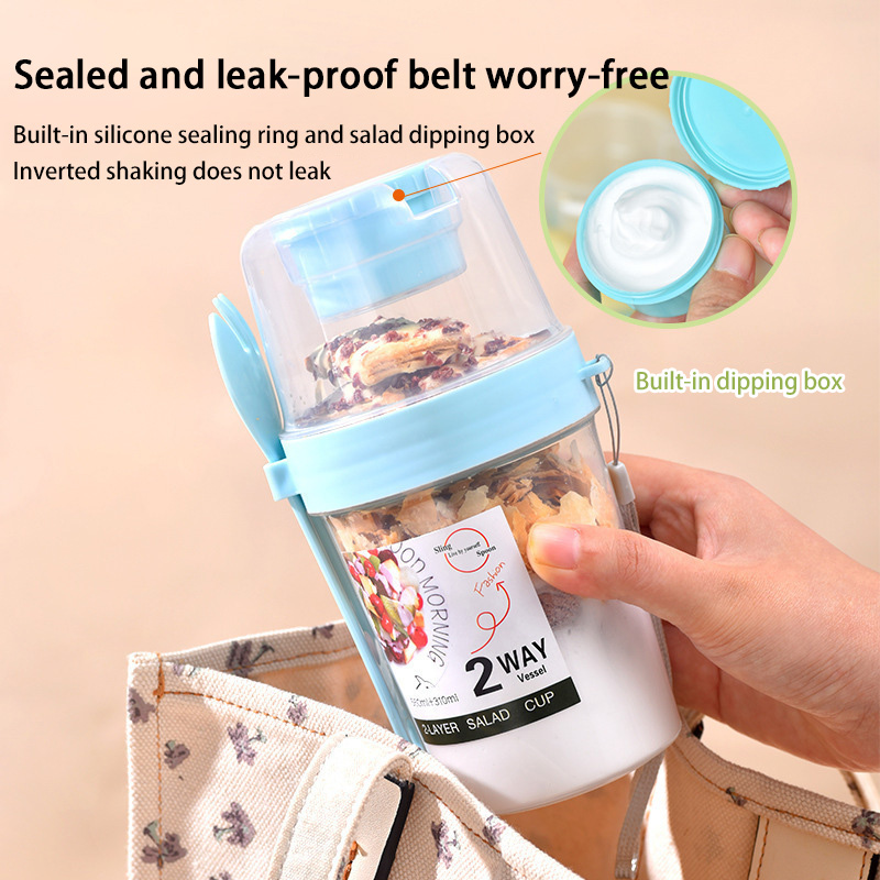 Draagbare ontbijtsaladebeker m - Meal Prep Oatmeal Jars recensie en prijs