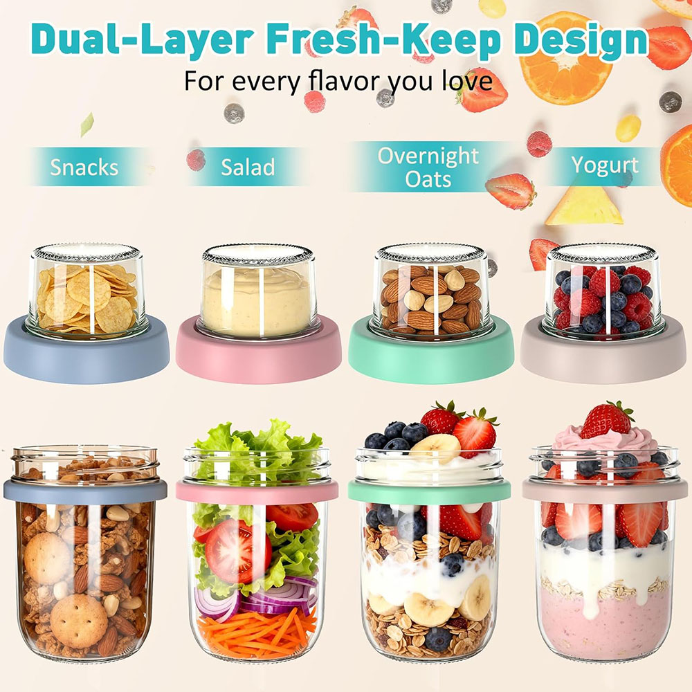Overnight Oats containers met  - Meal Prep Oatmeal Jars recensie en prijs