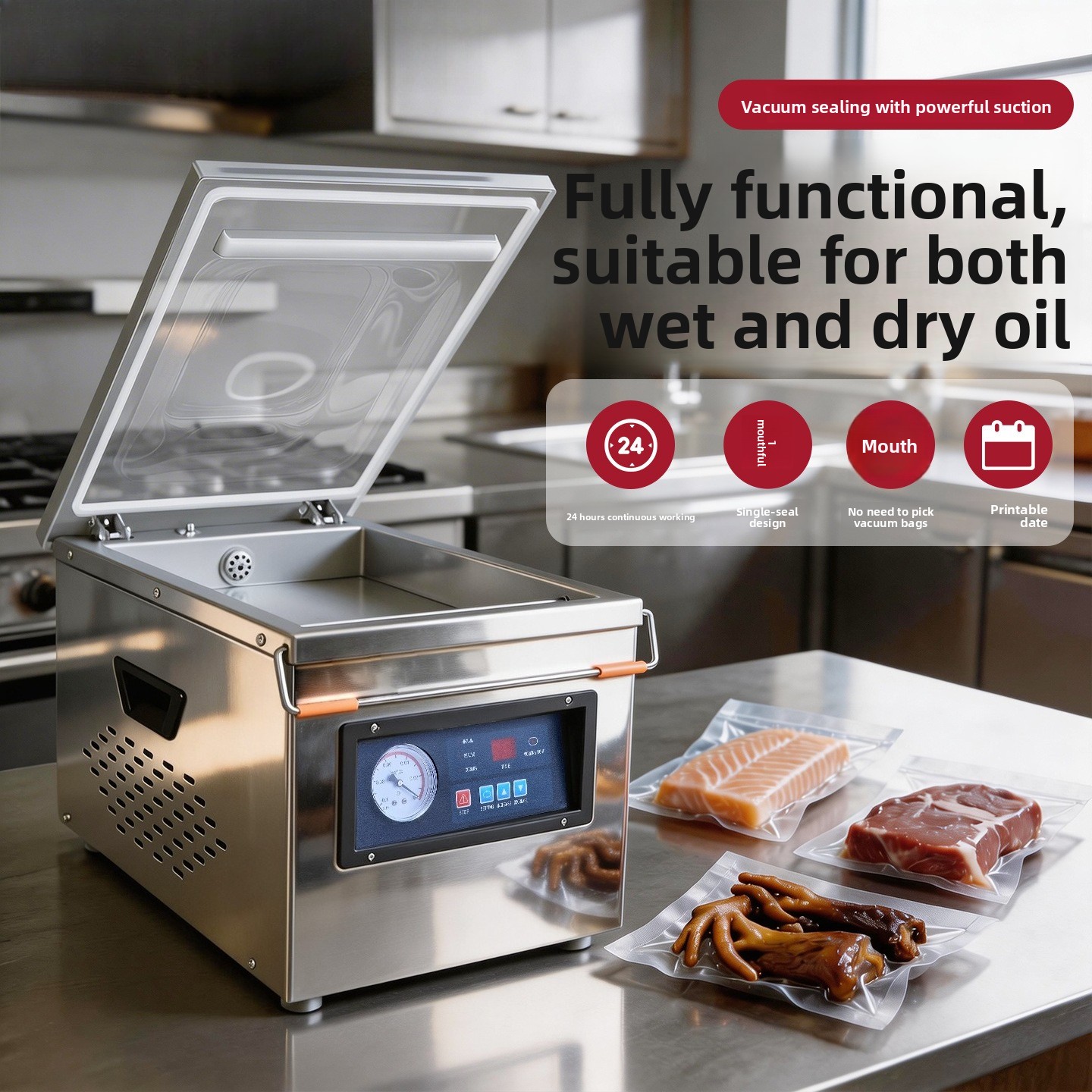 RVS Vacuümsealmachine voor thu - Meal Prep Seafood recensie en prijs