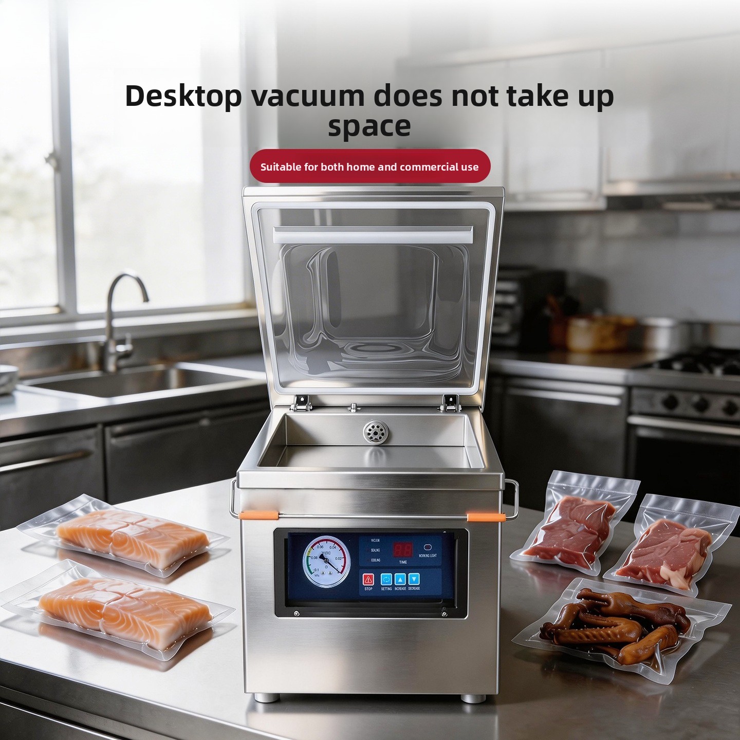 RVS Vacuümsealmachine voor thu - Meal Prep Seafood recensie en prijs