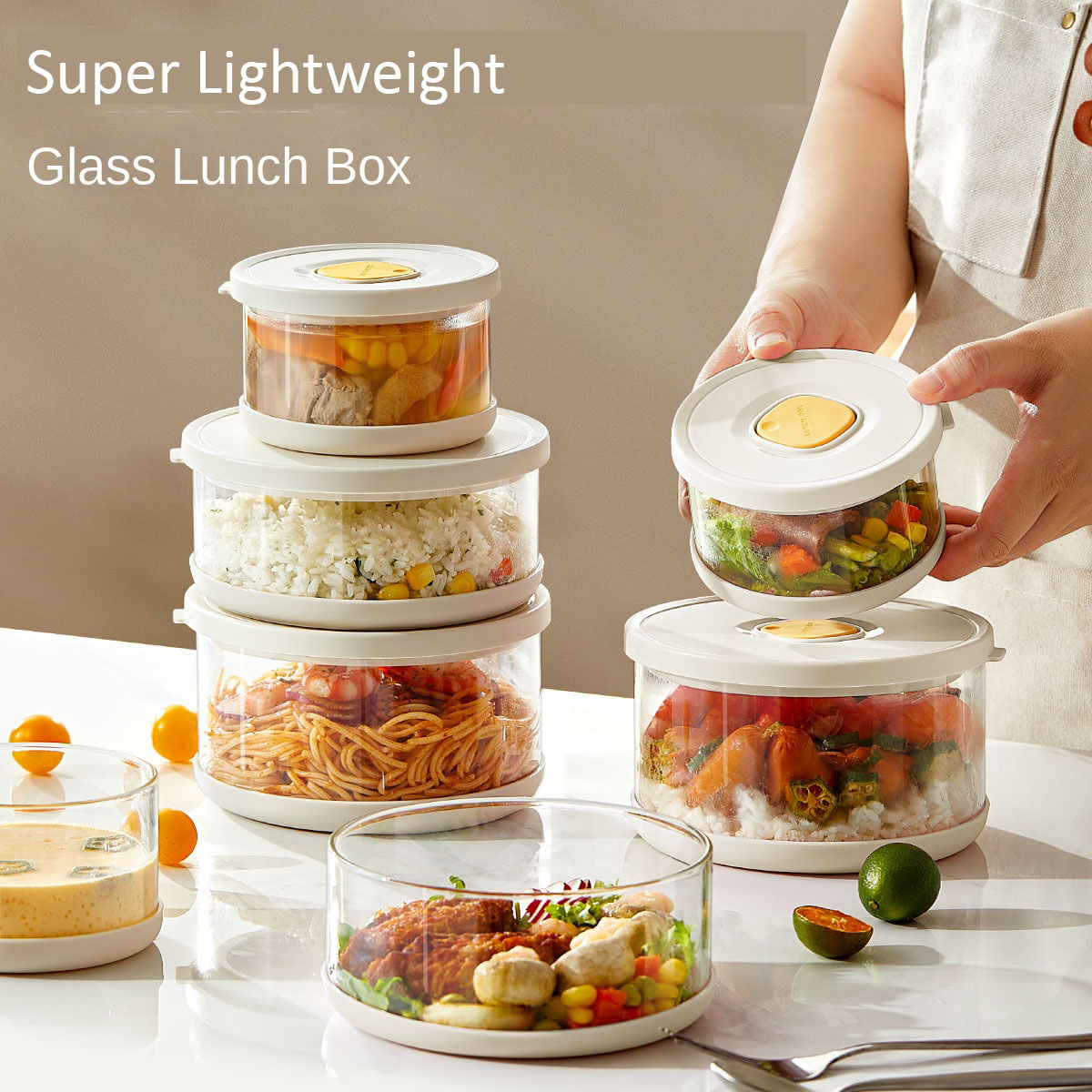 Glazen kom met luchtdichte dek - Meal Prep Rice recensie en prijs