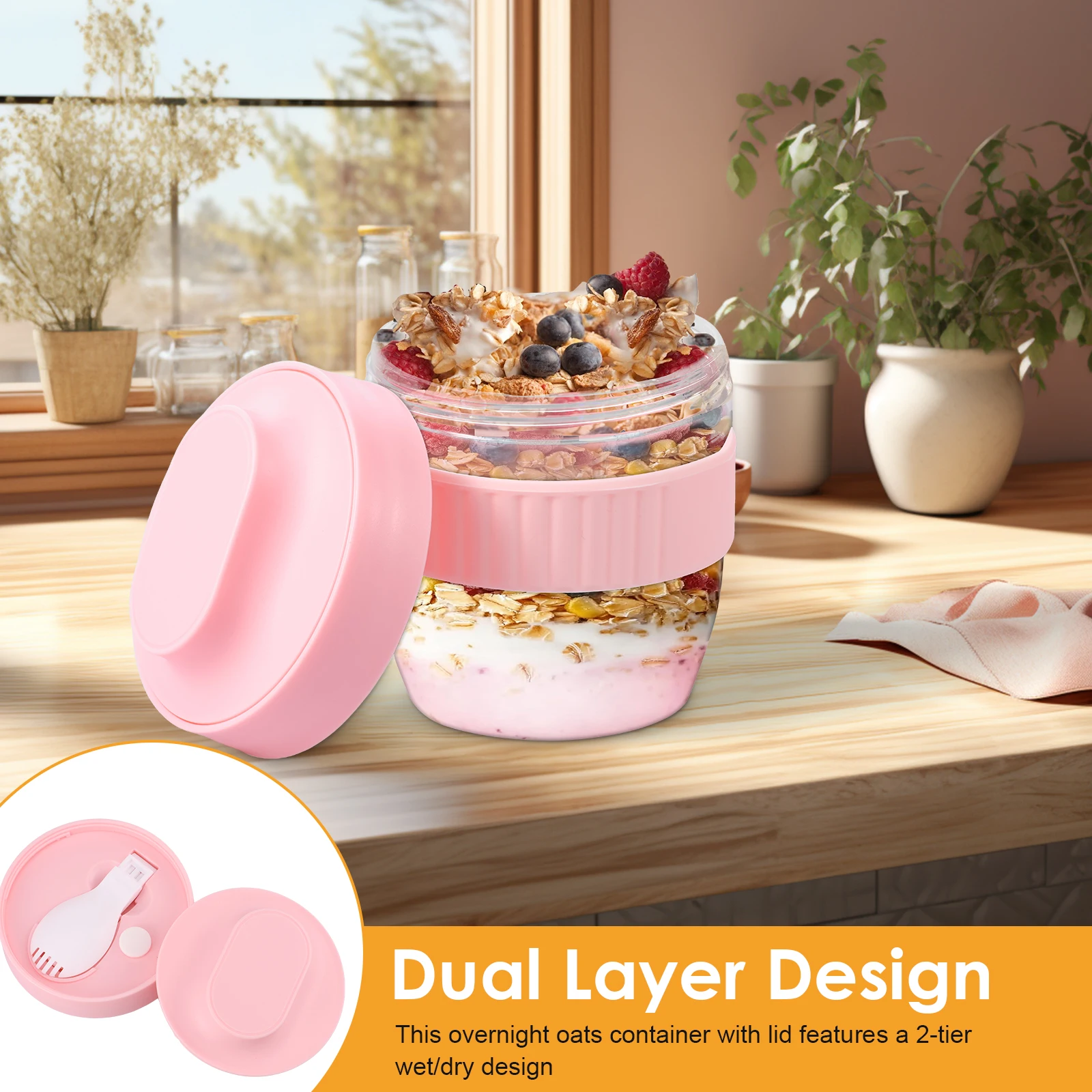 Dubbele laag overnight oats co - Meal Prep Oatmeal Jars recensie en prijs