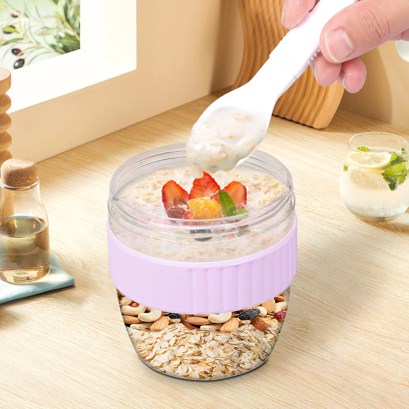 Dubbele laag overnight oats co - Meal Prep Oatmeal Jars recensie en prijs
