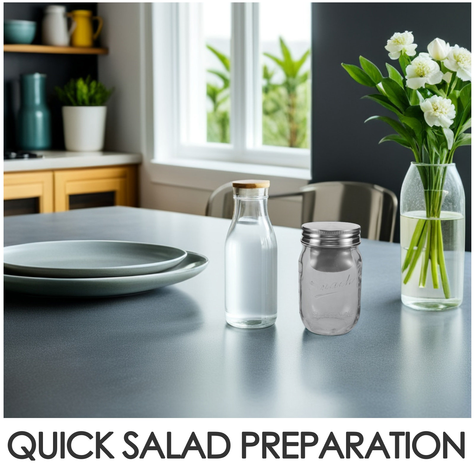 Glazen saladepotten, 16 fl oz, - Meal Prep Jar Salad recensie en prijs